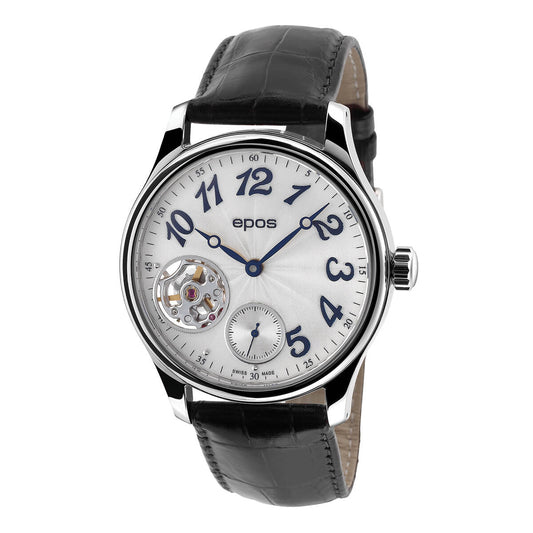 EPOS Passion 3369OH Modern Open Heart Hand-Wound Half-Skeletonised Elegant Dress Watch 3369.193.20.38.25 - Wilson Watches