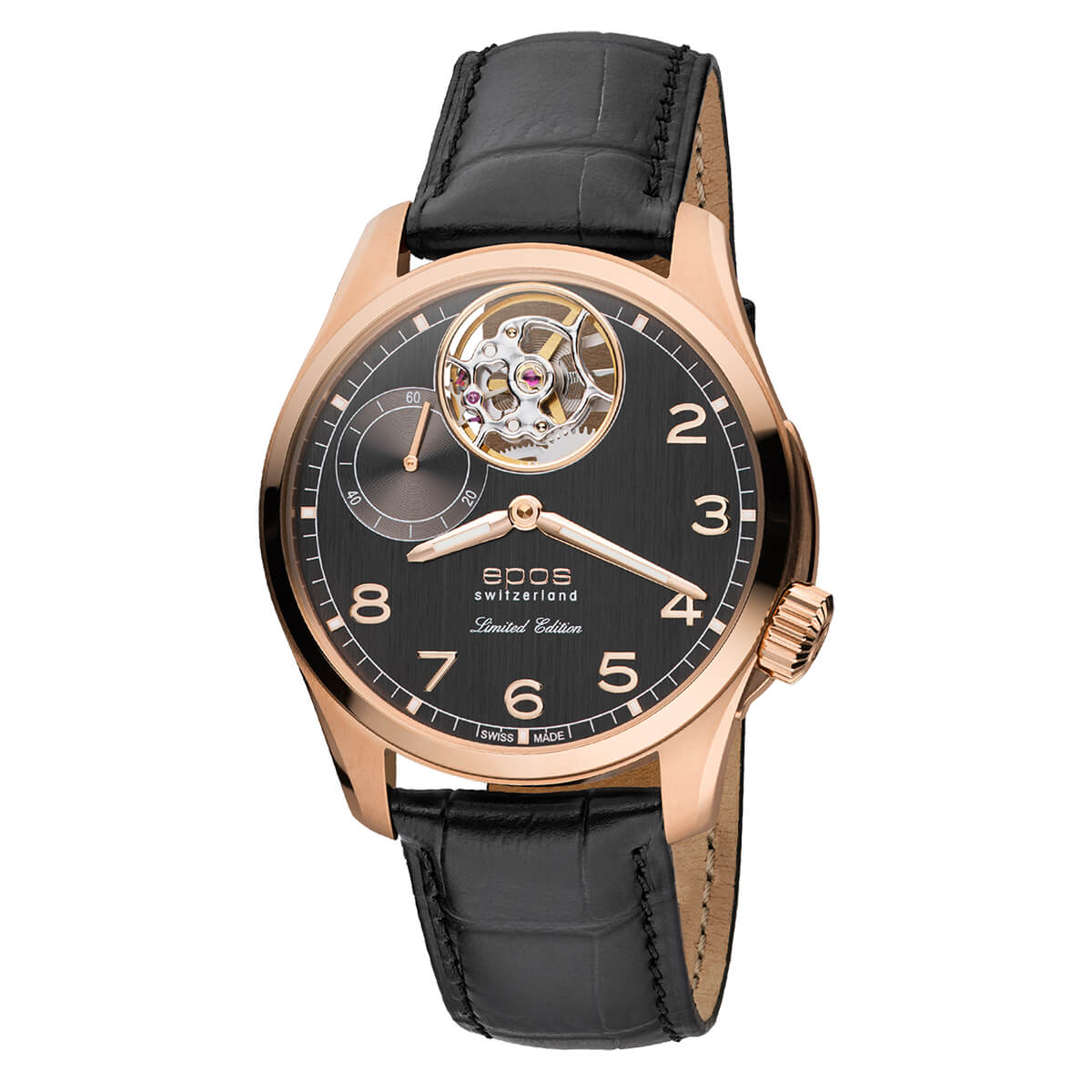 EPOS PASSION 3434 Limited Edition Hand Wound Half Skeletonised Elegant Dress Watch 3434.183.24.34.25