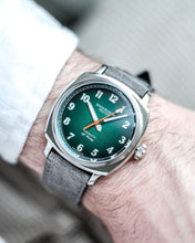Verimatic 39mm green fumé brown suede - Wilson Watches 