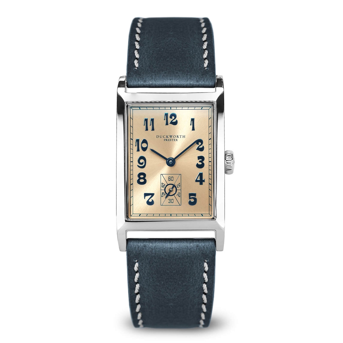 Centenary salmon pink dial on blue leather - Wilson Watches