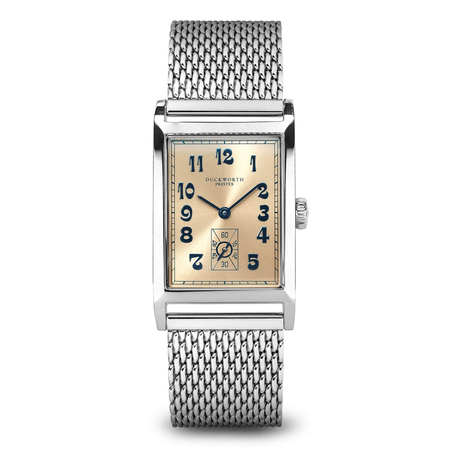 Centenary salmon pink dial on steel mesh bracelet - Wilson Watches
