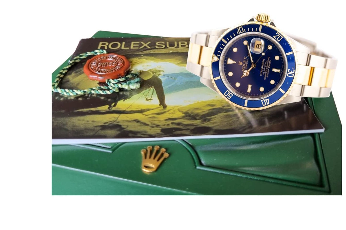 Rolex Submariner Date M serial Submariner Date 2-Tone Pre Ceramic Blue Bezel Blue Dial 16613 - Wilson Watches