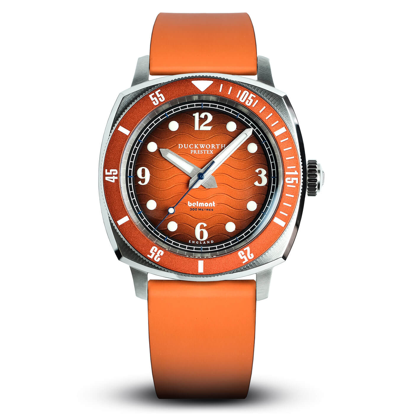 Belmont dive watch orange dial on orange rubber - Wilson Watches