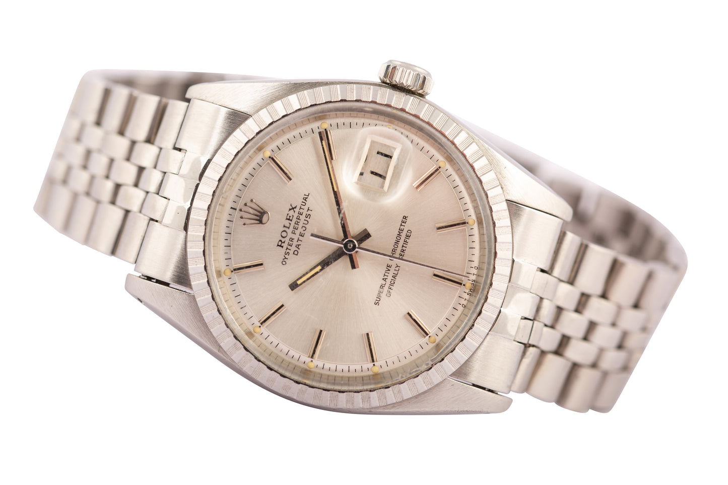 1976 Rolex DateJust ref. 1603 Silver Dial, Oyster Bracelet - Wilson Watches