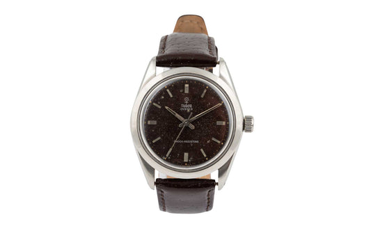 Rolex Tudor Oyster Original Chocolate brown Patina Dial Small Rose Model 7984 1966 - Wilson Watches