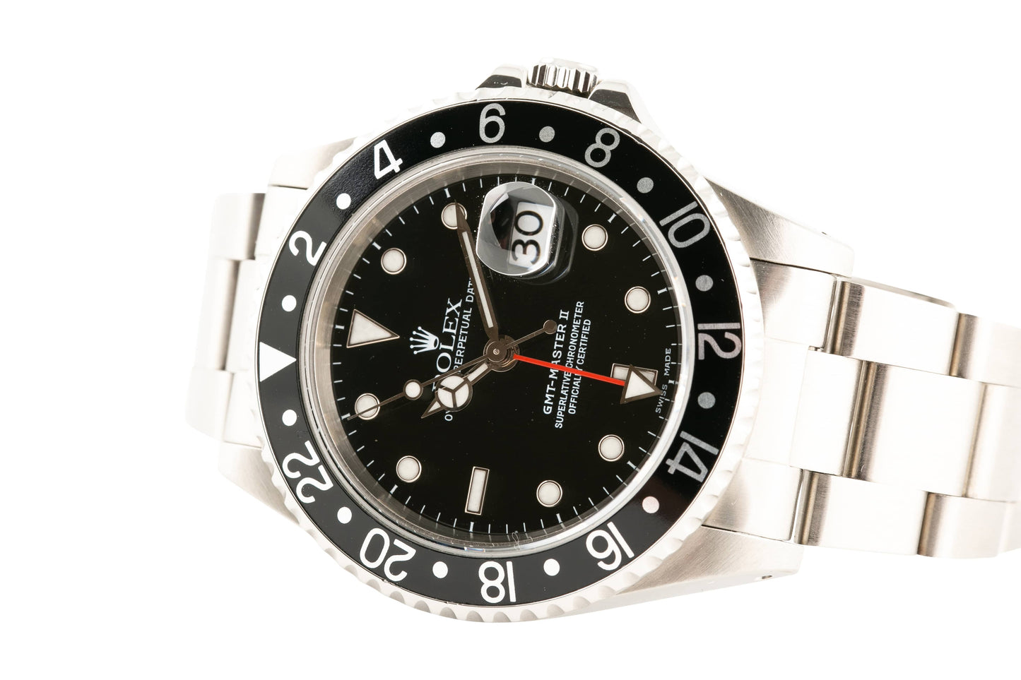 Rolex GMT Master II - 16710 Side view of Black dial