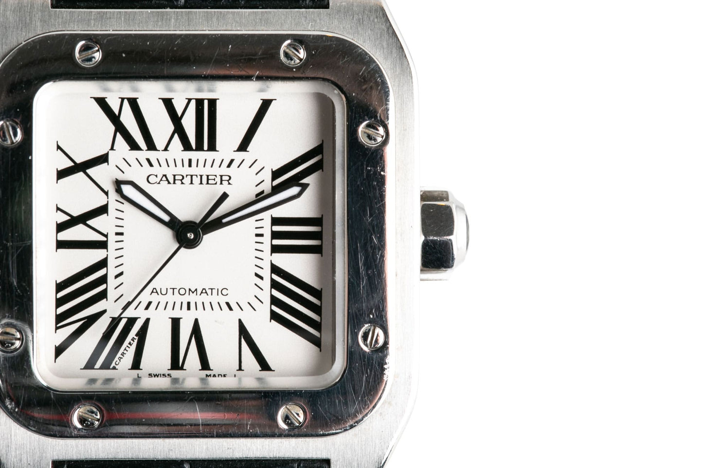Cartier Santos 100 Automatic Watch 2878 Mid size 33mm - Wilson Watches