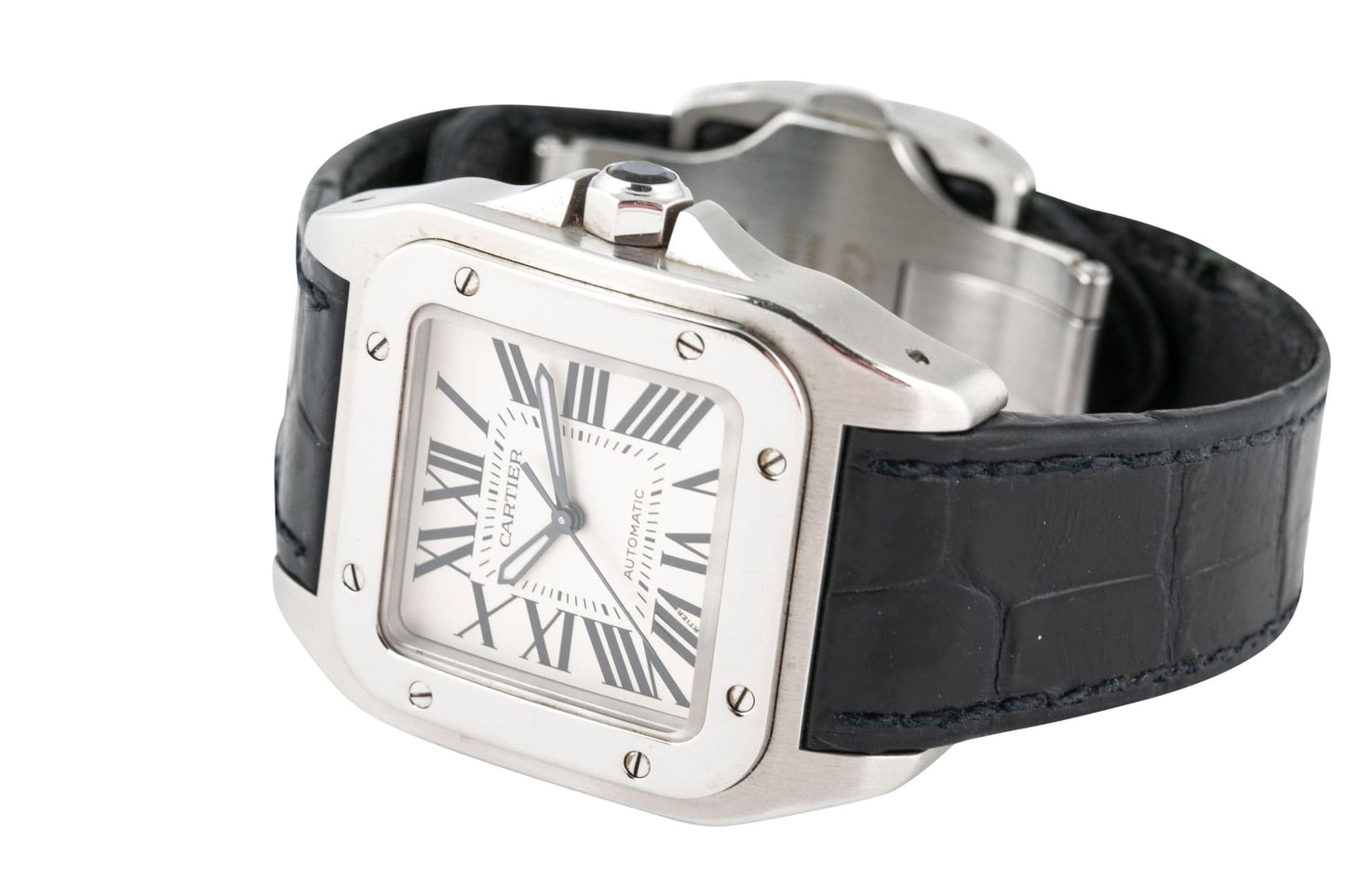 Cartier Santos 100 Automatic Watch 2878 Mid size 33mm - Wilson Watches