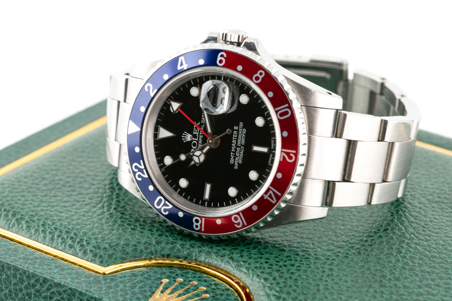 Rolex GMT-Master II Classic Pepsi bezel full set Reference. : 16710 - Wilson Watches
