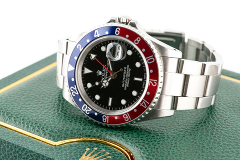 Rolex GMT-Master II Classic Pepsi bezel full set Reference. : 16710 - Wilson Watches 