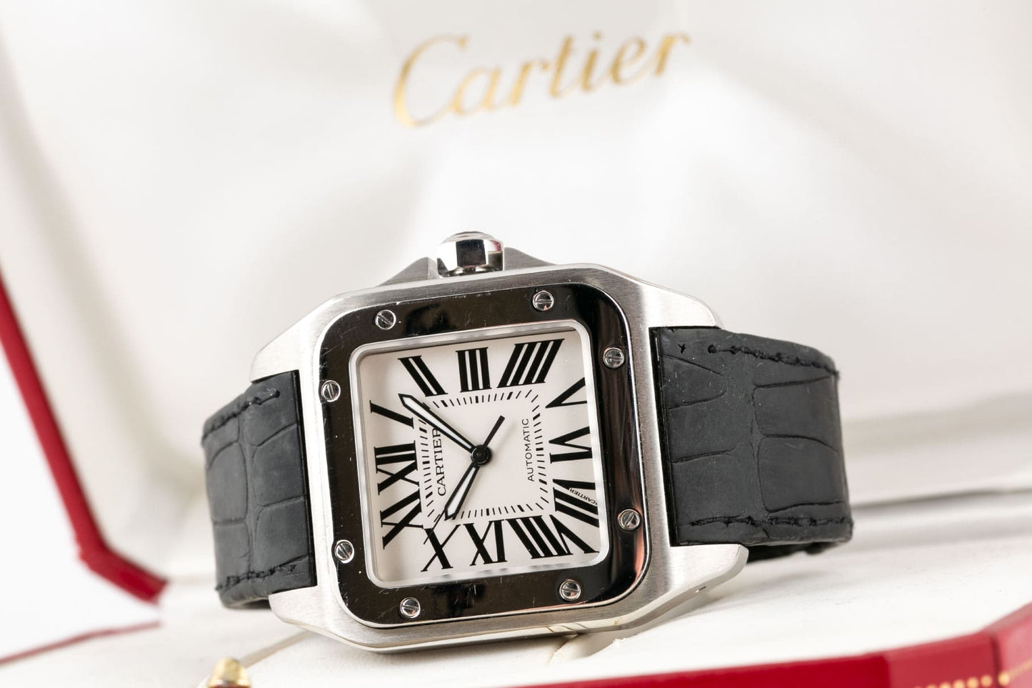 Cartier Santos 100 W20076X8 had a full service by Cartier - Wilson Watches 