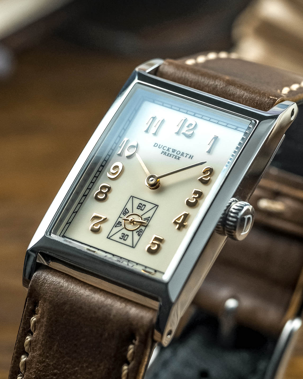 Centenary cream dial brown Leather - Wilson Watches