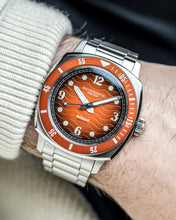 Belmont dive watch orange dial on steel bracelet - Wilson Watches