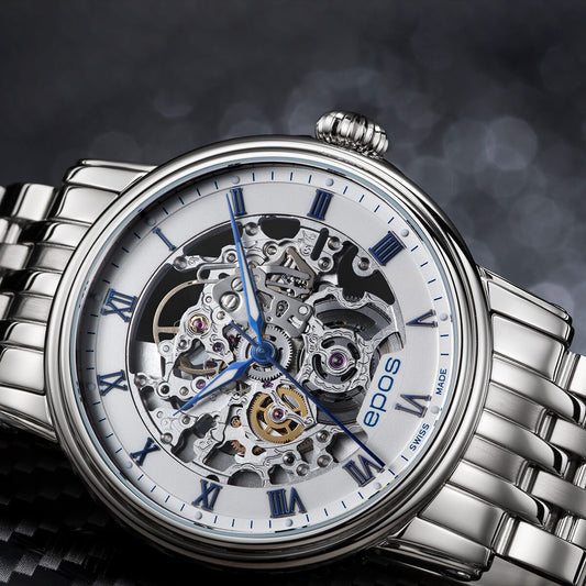EPOS EMOTION 3390 Automatic Classic Skeleton Watch - Wilson Watches 