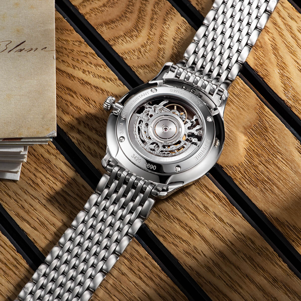 EPOS ORIGINALE 3420 Automatic Elegant Skeleton Watch 3420.155.20.14.30 - Wilson Watches 