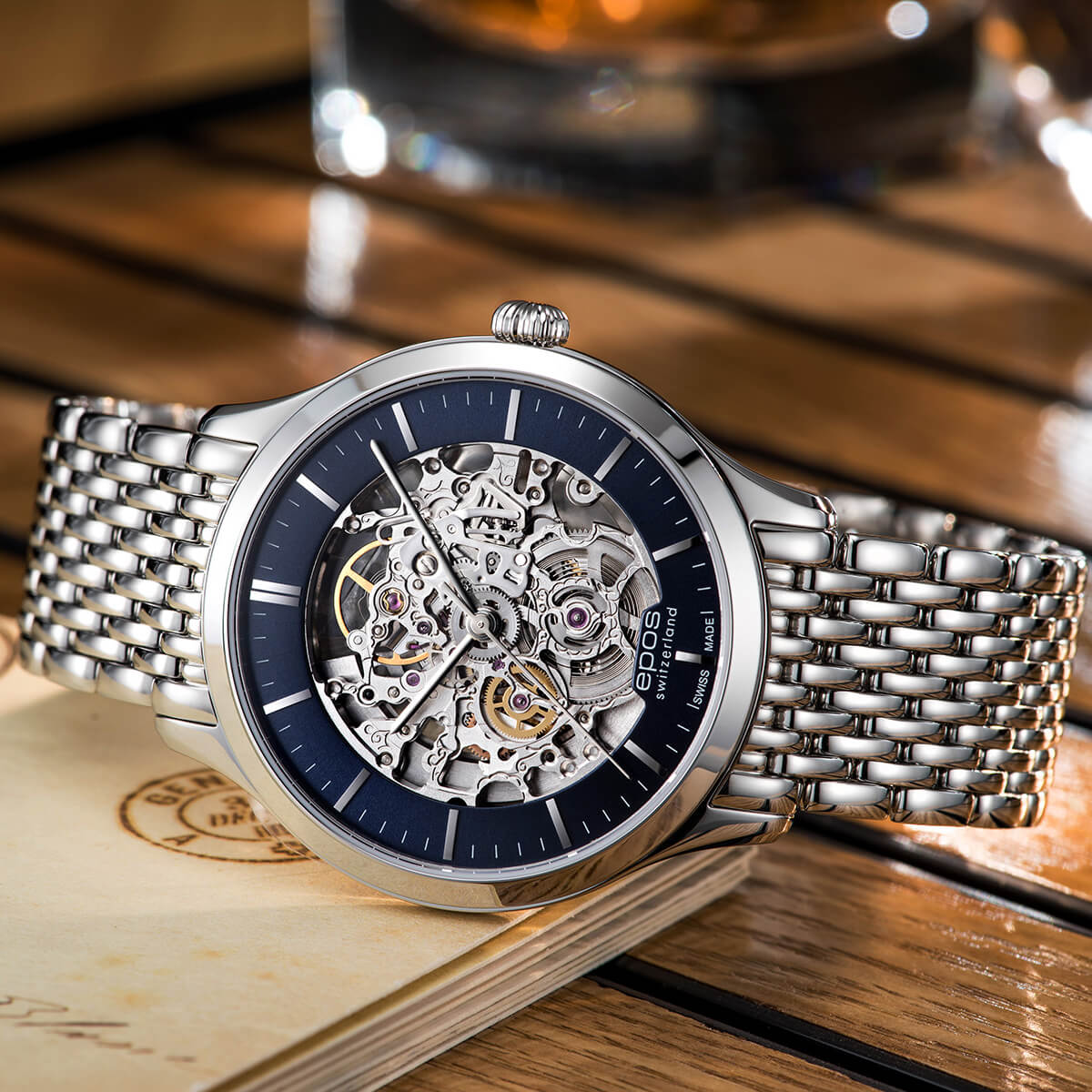 EPOS ORIGINALE 3420 Automatic Elegant Skeleton Watch 3420.155.20.16.30 - Wilson Watches 