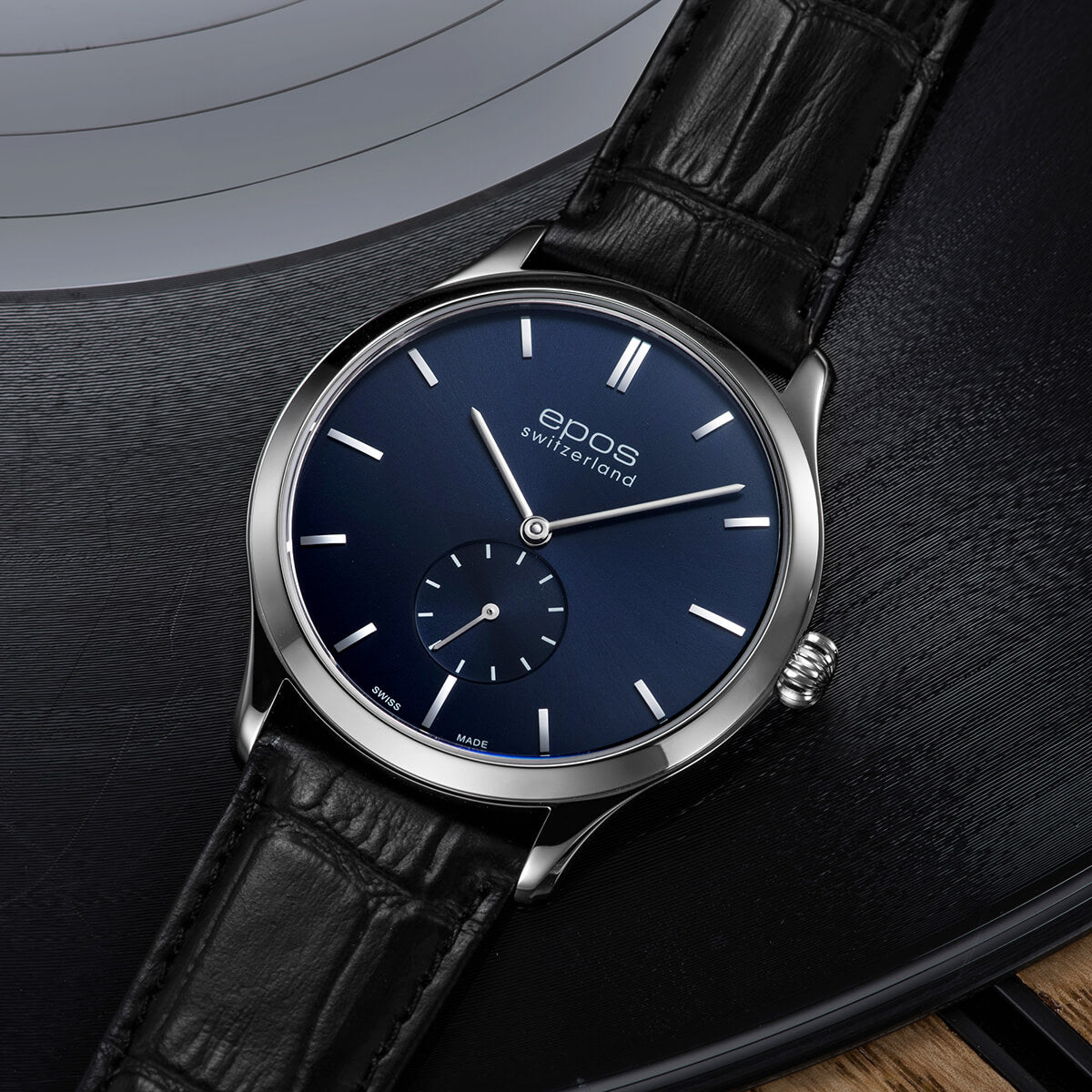 EPOS ORIGINALE 3408 Hand-Wound Ultra-Thin Blue Dial Elegant Dress Watch 3408.208.20.16.15 - Wilson Watches