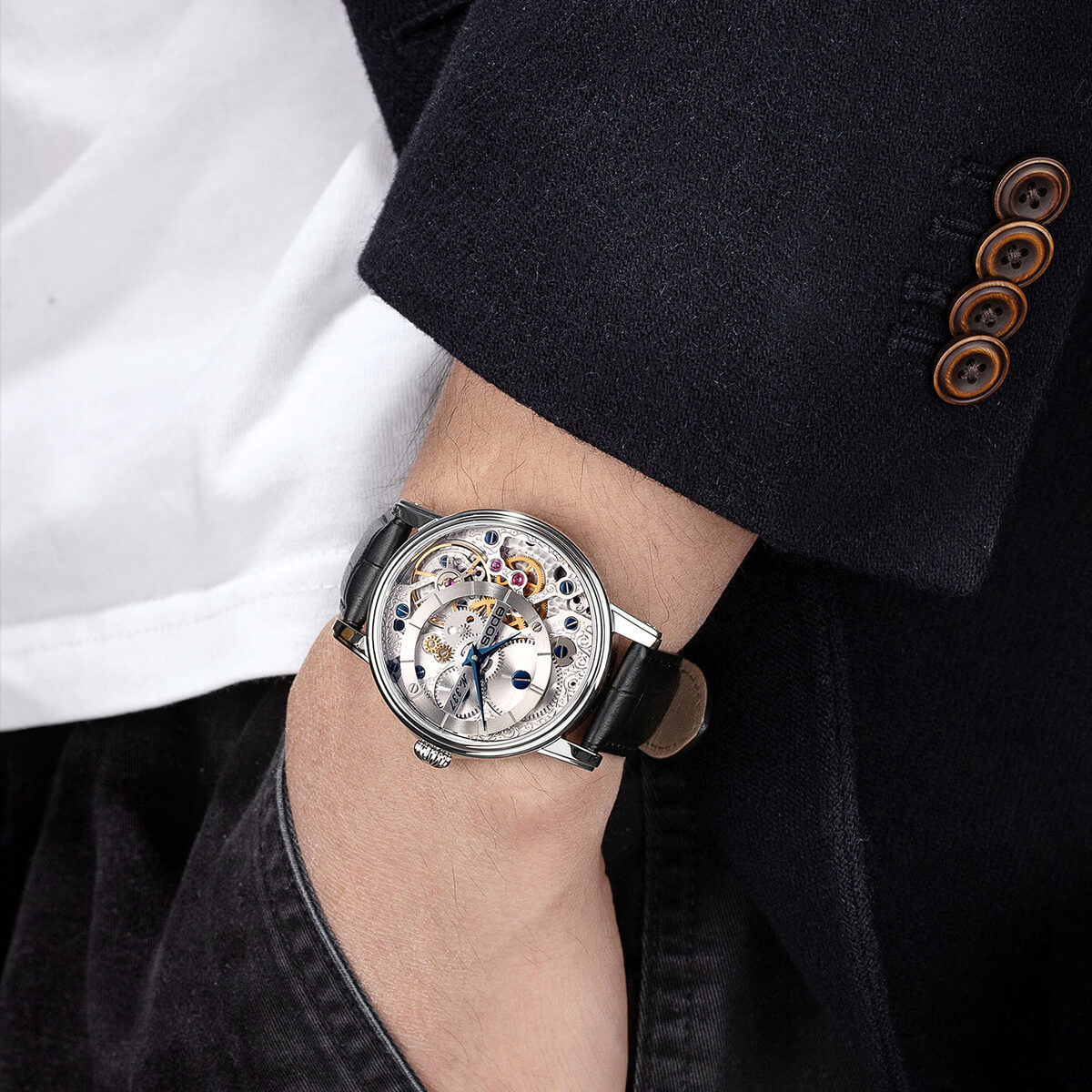 EPOS OEUVRE D'ART 3435 VERSO Limited Edition Hand-Wound Skeleton Watch 3435.313.20.18.25 - Wilson Watches
