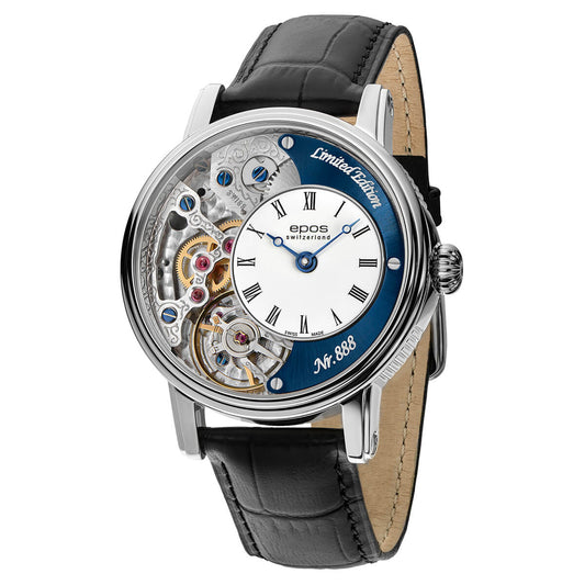 EPOS OEUVRE D'ART 3435 VERSO Limited Edition Hand-Wound Skeleton Watch 3435.313.20.26.25 - Wilson Watches 