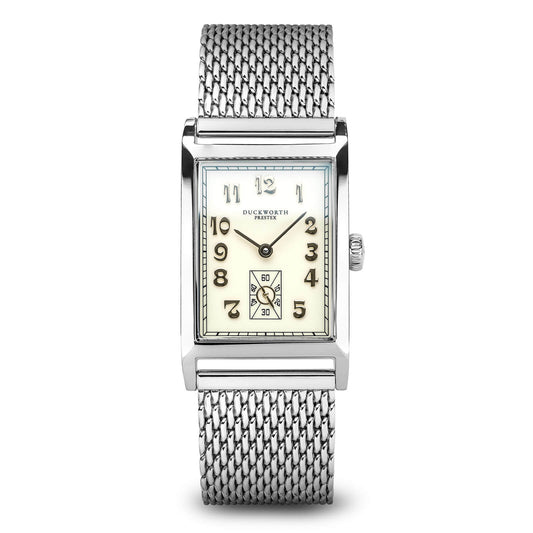 Centenary cream dial on Steel Mesh Bracelet - Wilson Watches 