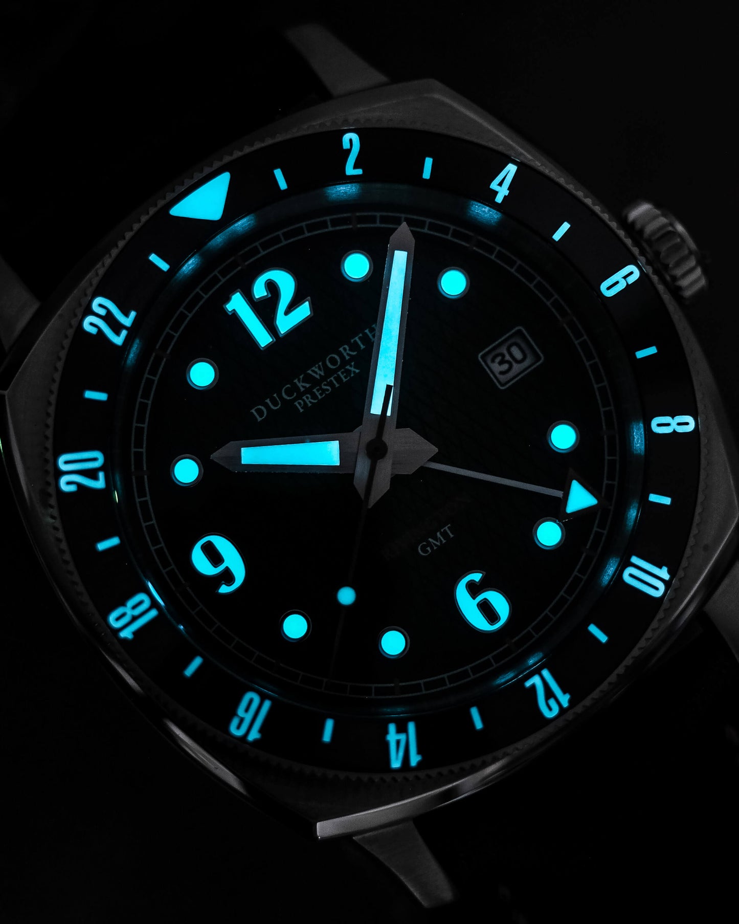 Rivington GMT watch blue dial on steel bracelet - Wilson Watches 