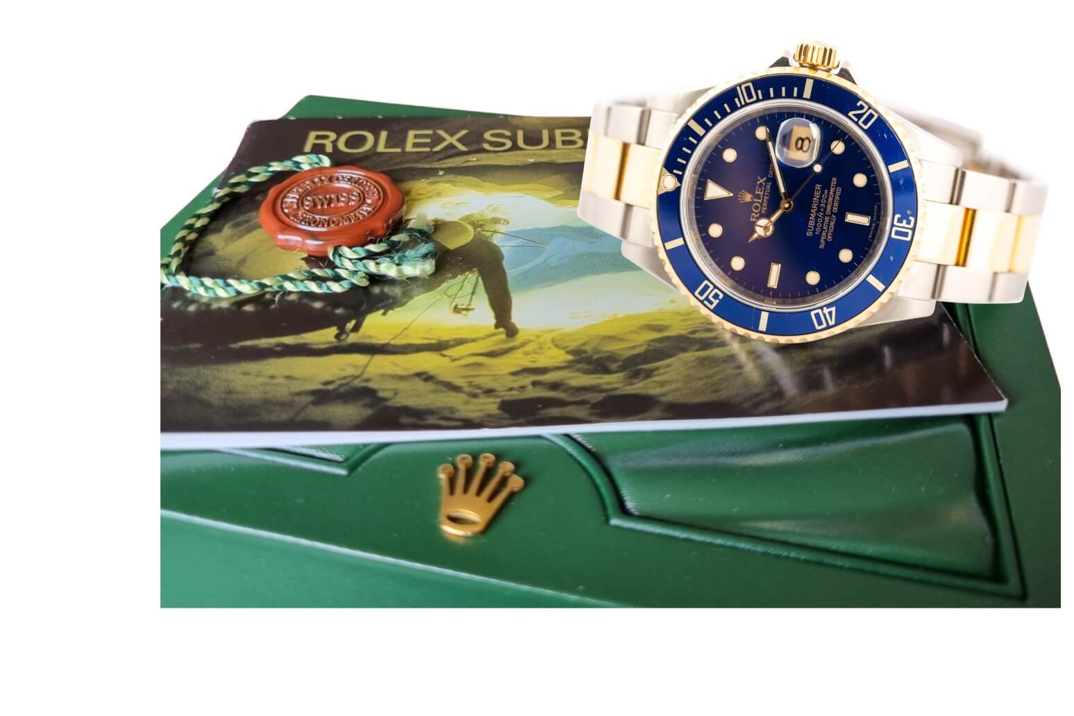 Rolex Submariner Date M serial Submariner Date 2-Tone Pre Ceramic Blue Bezel Blue Dial 16613 - Wilson Watches 