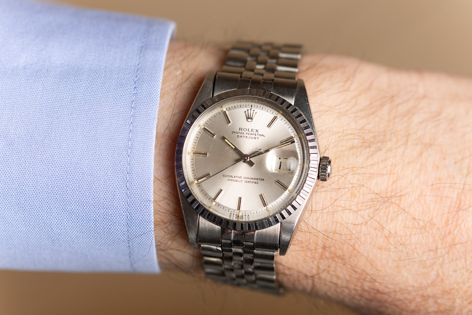 1976 Rolex DateJust ref. 1603 Silver Dial, Oyster Bracelet - Wilson Watches 