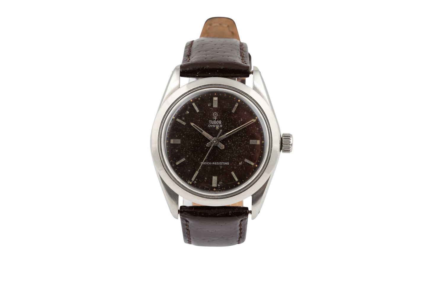 Rolex Tudor Oyster Original Chocolate brown Patina Dial Small Rose Model 7984 1966 - Wilson Watches 