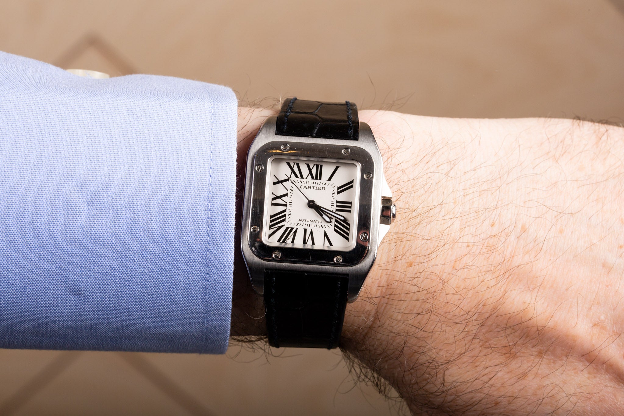 Cartier Santos 100 Automatic Watch 2878 Mid size 33mm - Wilson Watches