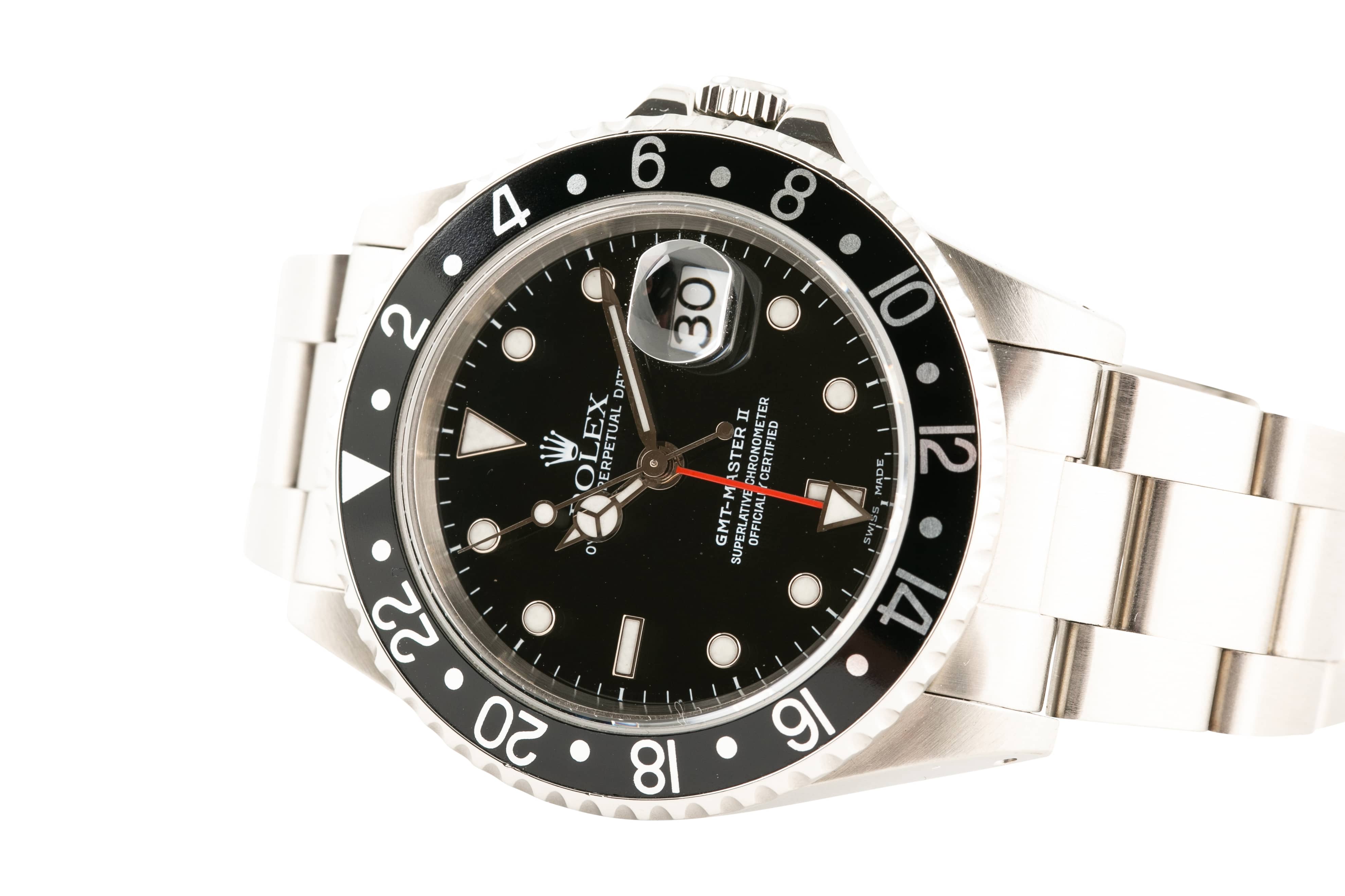 Rolex GMT Master II - 16710 Side view of Black dial