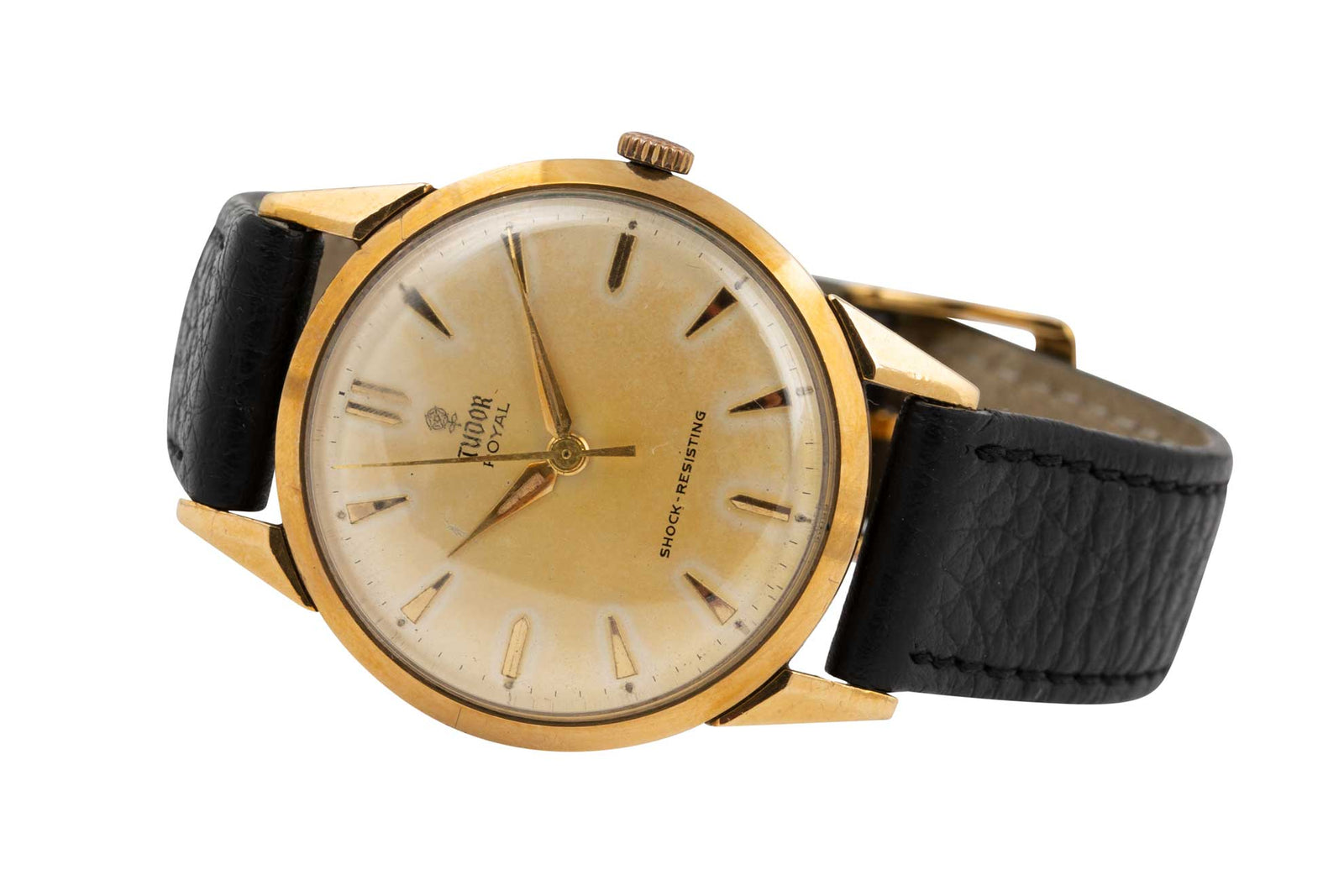 Tudor 9crt Gold Tudor Vintage Watch Gold Dial