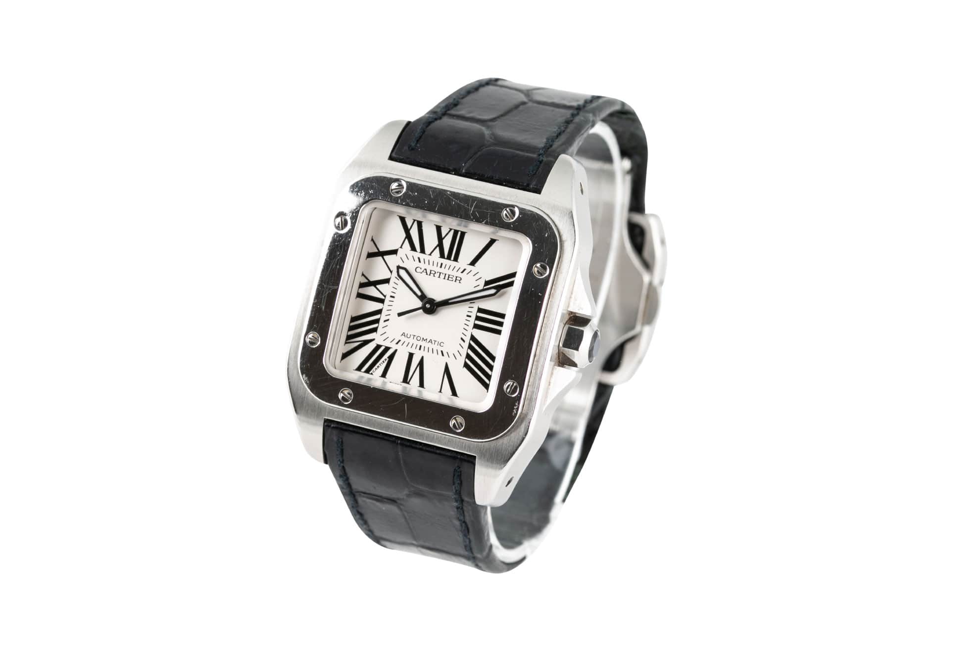 Cartier Santos 100 Automatic Watch 2878 Mid size 33mm - Wilson Watches