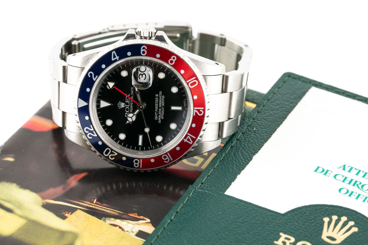 Rolex GMT-Master II Classic Pepsi bezel full set Reference. : 16710 - Wilson Watches 